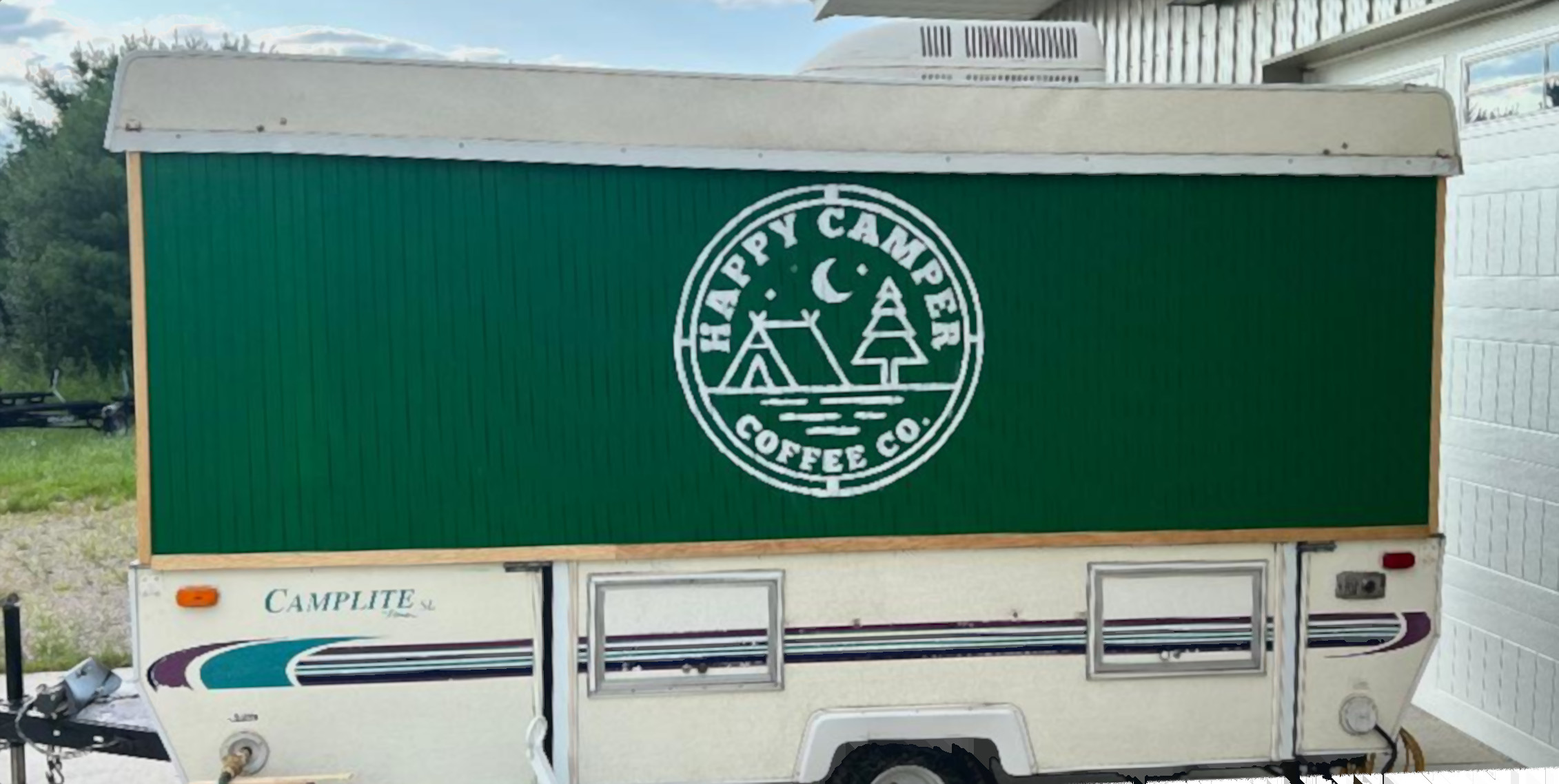 The original Happy Camper coffee camper